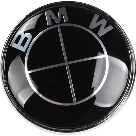 4 Logo emblème Badge Anagram Jante Roue Auto Voiture Compatible avec BMW 68mm 5 Broches (Noir) (1/2)