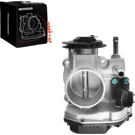 Corpo farfallato, diametro 50 mm, funzionamento elettronico, tensione 12 V, 7 contatti di connessione, compatibile con diverse marche di veicoli. (1/5)