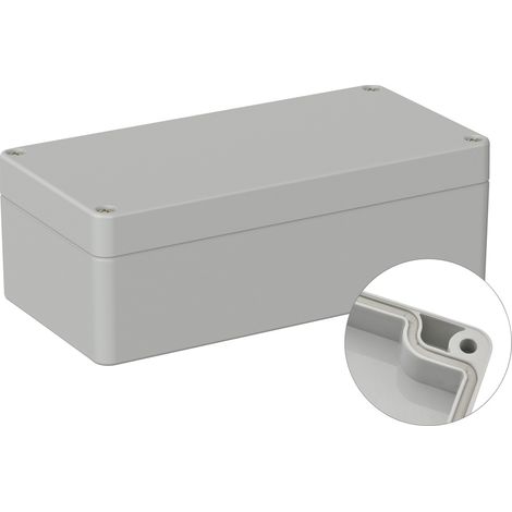 TRU COMPONENTS TC-9065472 Outdoor-Gehäuse 160 x 80 x 55 Polycarbonat Lichtgrau (RAL 7035) 1 St. (1/2)