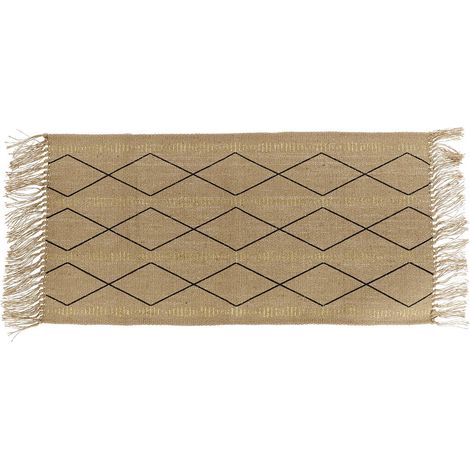 Teppich congo jute golddruck 45x90cm - natur schwarz - Tendance (1/3)