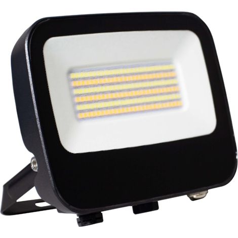 Projecteur LED Alcapower PRO 50W CCT (3000K-4000K-6000K) IP66 Classe E luminaire extérieur aluminium haute efficacité éclairage pro robuste 145 char.