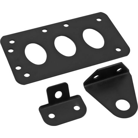 Kit de support universel pour feu stop de moto, fixation latérale, support de plaque d'immatriculation, remplacement pour Fatboy Iron 883, noir (1/5)