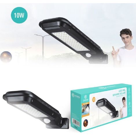 Trade Shop - Poste De Luz Panel Solar Sensor Fotovoltaico 60 Led Luz De Calle 10 W Tx-9327 - (1/2)