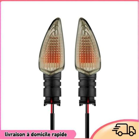 Clignotant Arrière Moto - LED 10 W - DC 12 V - Noir Fumé - Pour Y15ZR 135LC Aerox155 - 2 Pièces (1/5)