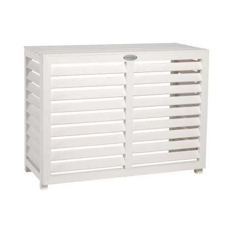 Coverpac – Cache climatisation composite blanc M 882x386x676mm – Résistant aux intempéries – Réduit le bruit de fonctionnement – Installation rapide