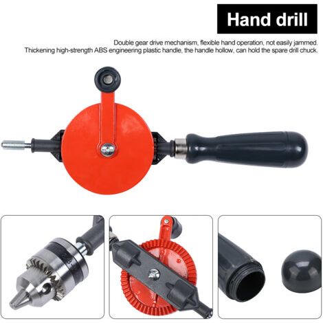 Solid Steel Hand Drill for Carpentry and Woodworking – 6.35 mm Base – Molding Precision (1/4)