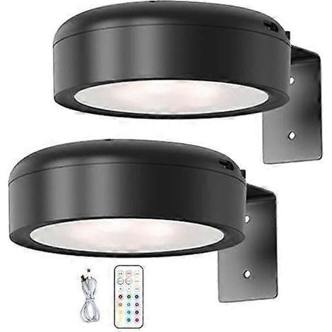 Ecleanfy - Lampe murale sans fil pour tableaux avec télécommande, intensité réglable, fonctionne sur piles, éclairage RGB 13 couleurs ajustable. (1/5)