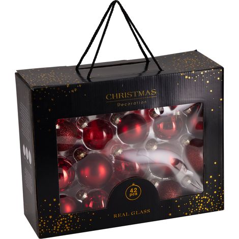 Set mit 42 Glas-Weihnachtskugeln, Ø 5, 5,7 und 6,5 cm (1/2)