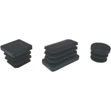PUNTALE ALETTATO QUADRATO 30X30 MM PLAST NERO