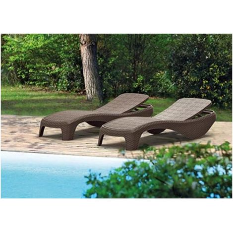 Keter Atlantic chaise longue jardin cappuccino durable (1/2)