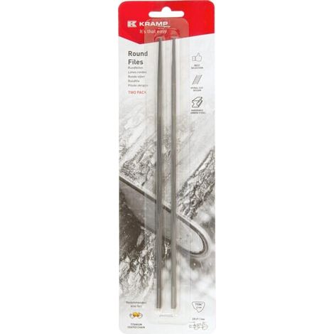 Lima redonda en blister de cart贸n 2 piezas de 11/64" 4,5 mm UNIVERSAL 11642FKR