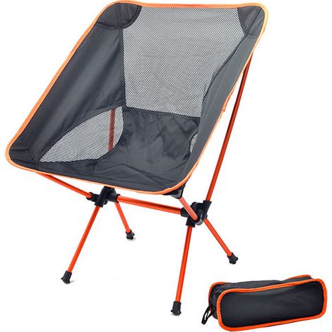 de jardin pliable avec coussin en oxford Chaise Orange (1/5)
