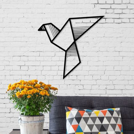 Decortie – Modern black metal wall décor – Unique flying birds design – Elegant matte finish – Easy to mount in living room, bedroom, or office (1/4)