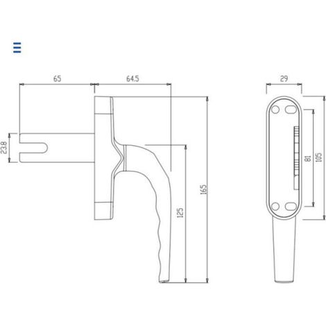 Poignée de fenêtre-Poignée de fenêtre en acier-plastique Poignée en alliage d'aluminium-Accessoires de quincaillerie -Blanc (1/5)