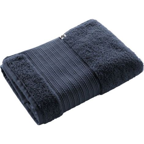 Drap de douche "Garance" 70 x 130 cm / 100% Coton Bio / 600 gr/m² l'Effet Papillon - Garance Minuit - - Garance Minuit - Drap de do (1/5)