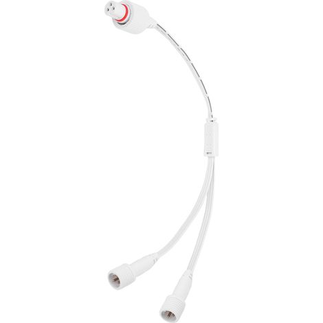 Séparateur en Y 2 mâles à 1 femelle adapté pour Govee H705A H705B H705C, lumière extérieure permanente, connecteur à 3 broches, rallonge blanche