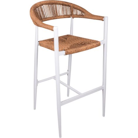 Fauteuil de bar Roppy - marron- lot de 6 - Prodirest (1/4)