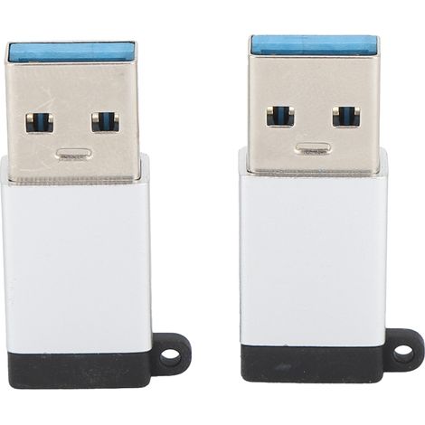 Adaptateur USB 3.0 vers USB C, Connexion Plug & Play pour Transfert de Données (Argent) (1/5)