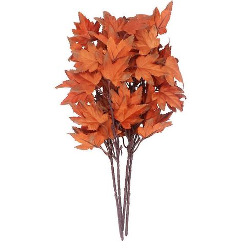 Ensemble de 4 pièces en tissu de soie durable, motif feuilles d'érable, imitation érable (automne)-39X23CM