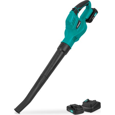 Vonroc – Souffleur à batterie 20V avec 2 batteries 2.0Ah – Vitesse d'air 180 km/h – Léger et ergonomique pour nettoyage efficace