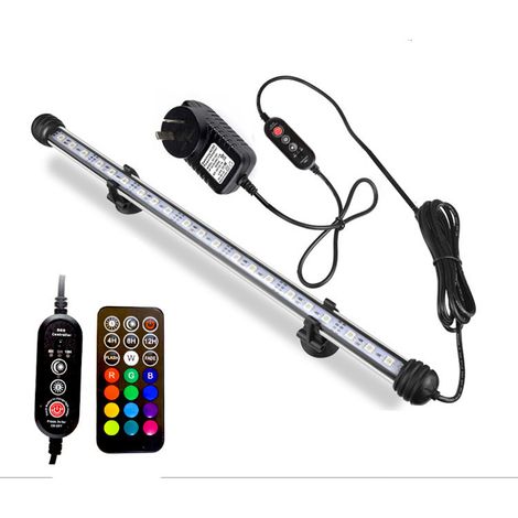 Buntes LED-Aquariumlicht, tauchfähige Aquarium-Lampe, wasserdichtes Aquarium, RGB-Farblicht, tauchfähige Aquariumbeleuchtung (38 cm)