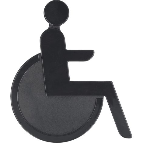 Pictogramme Nylon-Line personne invalide gris foncé