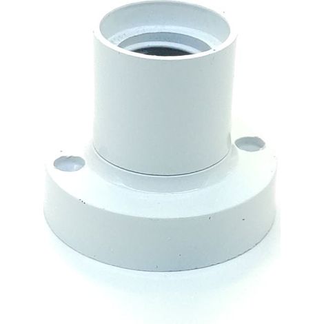 Applique da parete E27 bianca in PVC con interno in metallo 4A 250V