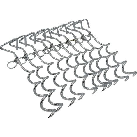 Dog Tie Out Stake Ground Anchor X10 (Spiral Heavy Duty Trampoline Tent Puppy Camping Awning Gazebo)