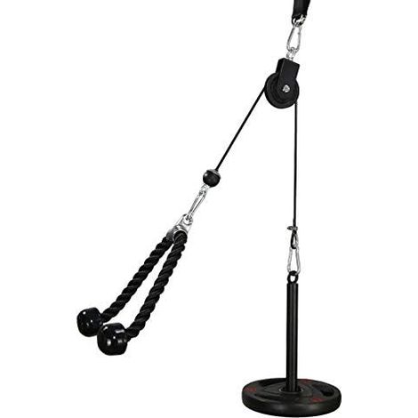 Cable Poulie Musculation Tirage LAT Pulldown Machine Systeme Kit Corde Poulie Haute Triceps Entranement en Force des Bras GROOFOO (1/5)