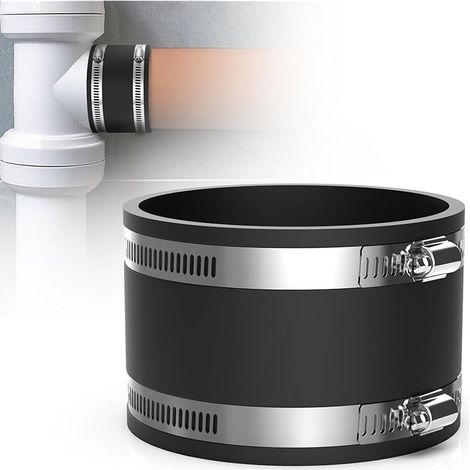 CYRILL – Manchon Caoutchouc Tuyau 100mm en EPDM Raccord Flexible en Caoutchouc avec Colliers de Serrage Inox pour Tuyau en , Tuyau de Ventilation, Séparateur de Poussière, Filtre à Charbon (1/5)