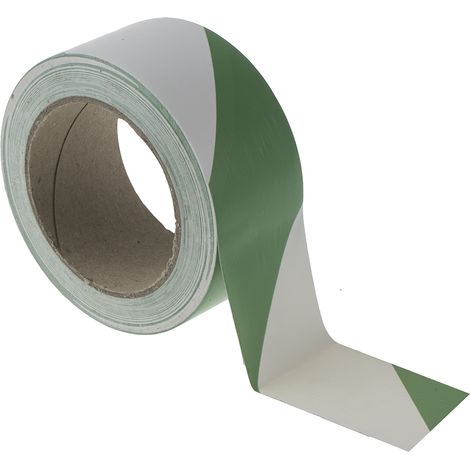 Ruban de marquage Vert/Blanc RS PRO, 50mm x 33m ( Prix pour 1 )