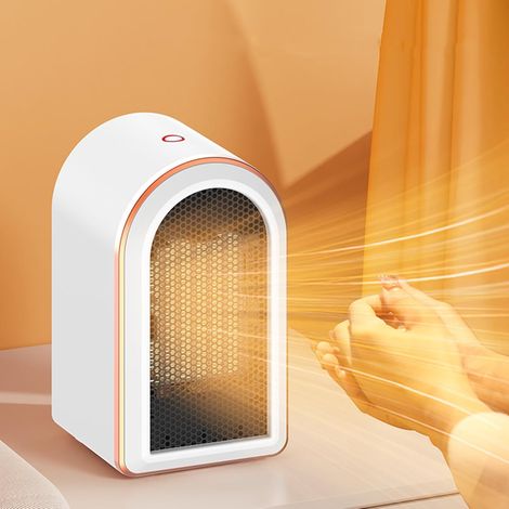 Chauffage électrique portable, petit radiateur, céramique PTC à économie d'énergie, chauffage silencieux, 1200 W, blanc