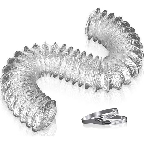 Conduit d'air Flexible 2m Aluminium Gaine Ventilation 150mm Cuisine Salle de bain Sèche-linge (1/5)