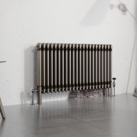 Warmehaus Traditional Radiator Raw Metal 600x1012mm Triple Column (1/5)