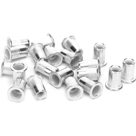 200 écrous à sertir filetés professionnels en aluminium M6 (1/5)