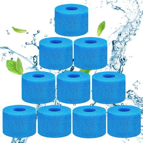 Lot de 10 Filtre Spa S1, Filtre en Mousse pour Spa, Filtre Spa S1 Mousse, Filtre S1 Mousse, Éponge Filtrante Type S1, Réutilisables et Lavables, pour Spa, Piscine (1/5)
