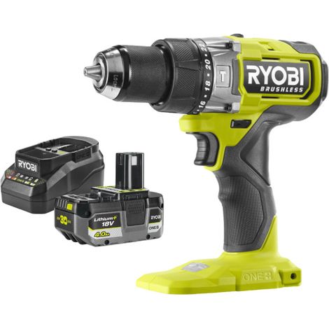 Perceuse-visseuse à percussion RYOBI 18V One+ Brushless RPD18BL2 - 95 Nm - Batterie 4,0Ah et chargeur (1/5)