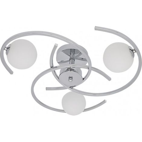 Plafon de 3 LUCES modelo Conil color Cromo FABRILAMP