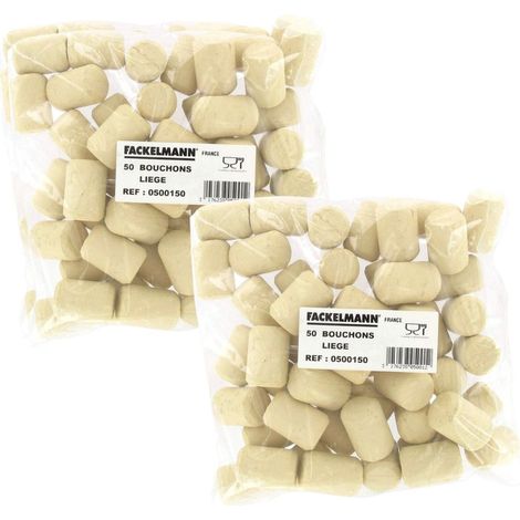 Lot de 100 bouchons de liège droits Fackelmann Bar Concept