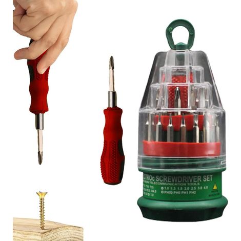 De Tournevis Avec Coffret Avec Phillips Et Clé De Réparation Kit de Tournevis à Cliquet pour Électronique pour Électronique Ordinateur Téléphone Bijoux Électroménager Meuble (1/5)
