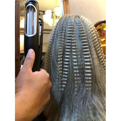 Silver Professional Corn Perm Hair Curler Electric Board Ceramic Digital Styling Tools Curling Irons (1/5)