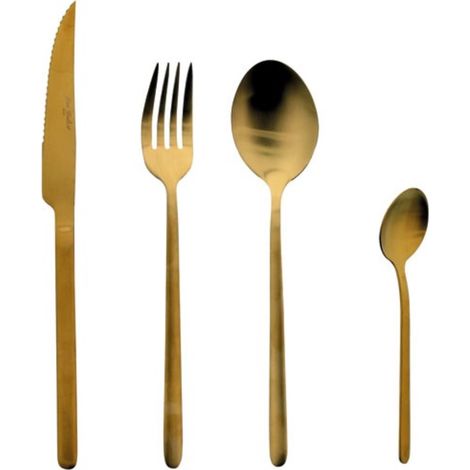 set di posate dorate da 16 pezzi - NA020890X40047 - Jean Dubost