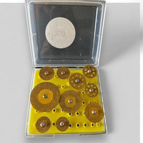 Boîte de 10 Mini Disques Diamantés Or Découpe Précise Carrelage & Faïence