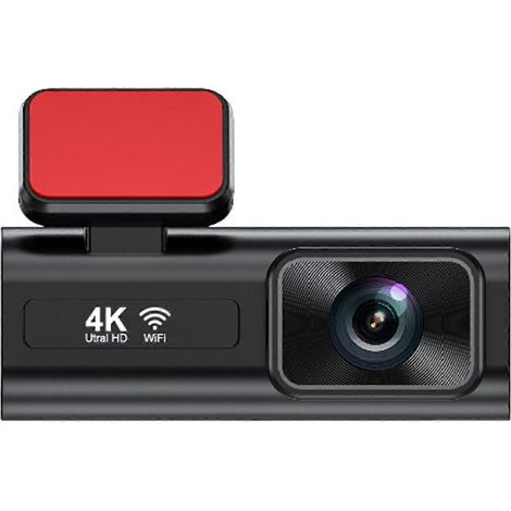 Mini cámara embargo 4K Wi-Fi para automóvil, doble objeto vanguardista 1080p, visión nocturna, modo vigilancia de papelería, boîtier noir. (1/5)