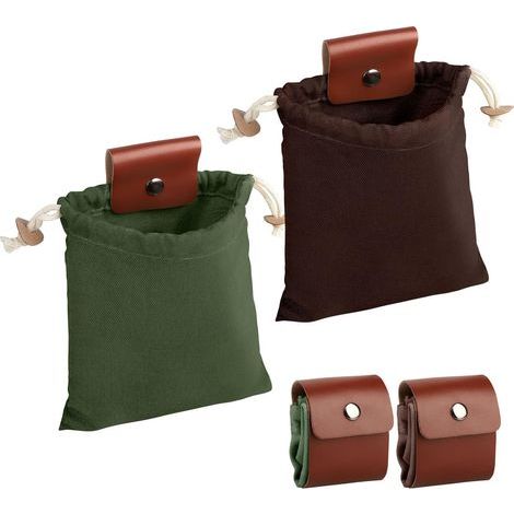Sac De Recherche De Nourriture, 2 Pcs Pochette De Recherche De Nourriture en Toile, Pochette De Ceinture De Recherche De Champignons, Sac De Brousse pour Camping, RandonnéE,