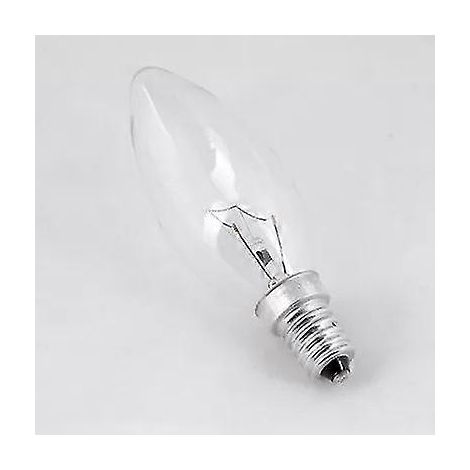 12 ampoules à incandescence classiques E14 de 15 W, blanc transparent.