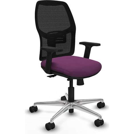 Chaise ergonomique piqueras y crespo Alfera noir simili cuir (1/2)