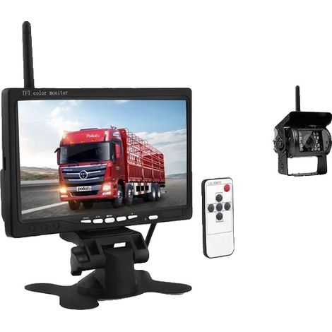 Caméra de recul sans fil, moniteur de 7 pouces, entrée AV double, B avec une caméra (1/2)