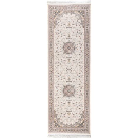 Tapis persan Nasim  - 200x100cm, Rectangular - 100% Acrylique - Tissé - Crème (1/4)