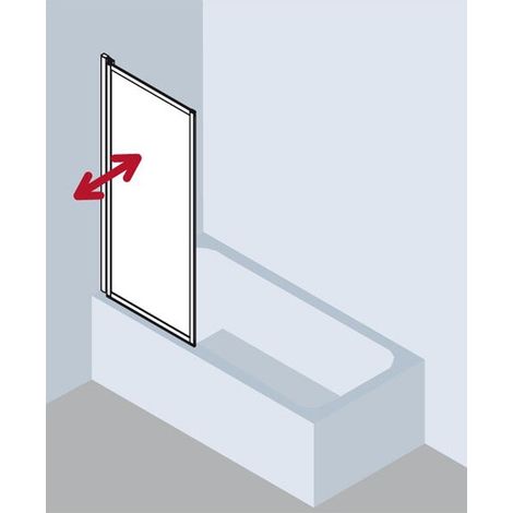 Kermi Vario Mur pliant 2000 FW1 0700x 1400 BV : 751-767 SIMG verre trempé transparent (1/5)